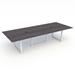 Compel Pivit Rectangular Conference Table w/ Power Modules Metal in Gray/Black | 30 H x 120 W x 48 D in | Wayfair PIV-CT-OF-120-GA-WHT-PWRB