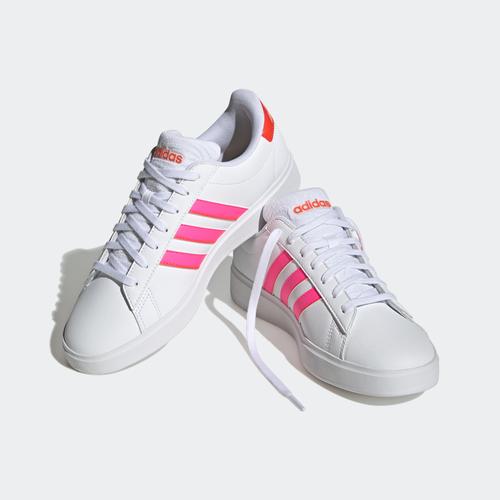 „Sneaker ADIDAS SPORTSWEAR „“GRAND COURT 2.0″“ Gr. 37, pink (weiß, pink) Schuhe Sneaker Design auf den Spuren des adidas Superstar“