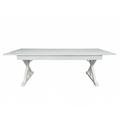 Flash Furniture Eternity Rectangular Solid Pine Farm Dining Table w/ Folding X-Style Legs Wood in White | 30 H in | Wayfair XA-F-96X40-XLEGS-WH-GG