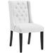 Modway Baronet Side Chair Dining Chair Wood/Upholstered in White | 38.5 H x 25 W x 25 D in | Wayfair 889654066323