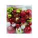 WS at Home 65 Piece Assorted Shatterproof Ball Ornaments Set Plastic in Red/Green/White | 6.1 H x 9.84 W x 9 D in | Wayfair AXMS-S01042