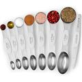 Zulay Kitchen Magnetic Measuring Spoons - Set Of 8 Stainless Steel in White | Wayfair ZK-MGNTC-MSRNG-SPNS-WT