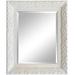 West Frames Bella French Ornate Embossed Framed Wall Mirror Wood in White | 32.25 H x 26.25 W x 1.5 D in | Wayfair 12WH-TP-2228B-4D-RINGS