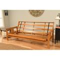 The Twillery Co.® Stratford Queen-Sized Futon Frame Wood/Solid Wood in Brown | Wayfair 31F966B1702F440295F68EE045204C8B