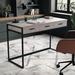Huddleston Martha Stewart 3 Drawer Home Office Desk w/ Metal Frame & Hardware Wood/Metal in Brown/Gray | 30.25 H x 47.25 W x 19.75 D in | Wayfair
