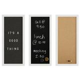 Thomas Martha Stewart Cork Board, Chalk Board, Letter Board Set w/ Included Push Pins, Magnets, Liquid Chalk Cork/Fiberboard/ in White | Wayfair