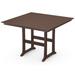 POLYWOOD® Farmhouse Trestle Bar Outdoor Table Plastic in Brown | 42 H x 59.5 W x 59.5 D in | Wayfair PLB85-T1L1MA