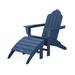 POLYWOOD® Long Island Adirondack 2-Piece Set in Blue | Wayfair PWS186-1-NV