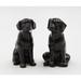 Cosmos Gifts Labrador Salt & Pepper Shaker Set Ceramic in Black | 3.75 H x 3 W in | Wayfair 20973