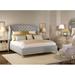 Vanguard Furniture Emma King Bed, Cotton in Gray/Brown | 66.5 H x 83 W x 92 D in | Wayfair V1728K-HF_CasaBlanca_153915_9SSNailhead