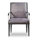 Sonder Living Andrew Martin Arm Chair in Purple Wood/Upholstered in Brown/Gray | 35.5 H x 22 W x 22.5 D in | Wayfair 1502051