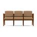 Lesro Amherst Wood Waiting Reception 3 Seat Tandem Seating Wood Frame Wood/Manufactured Wood in Brown | 33 H x 67 W x 23.5 D in | Wayfair