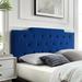 Juliet Tufted Performance Velvet Headboard by Modway Upholstered/Velvet in Blue | 49.5 H x 62.25 W x 2.5 D in | Wayfair MOD-6185-NAV