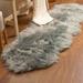 Gray 2' x 6' Area Rug - Etta Avenue™ Dominick Faux Sheepskin Fur Shag Fluffy Area Rug Faux Fur | Wayfair 9903835A421249FCA85BF86ADB313727