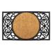 Red Barrel Studio® 18 in. x 30 in. Non-Slip Outdoor Door Mat Coir, Rubber in Brown/Orange/White | 18 H x 30 W in | Wayfair