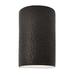 Latitude Run® Nasaiah Beach Closed Top Small Cylinder 1 Light Wall Sconce Ceramic in Gray/Black | 9.5 H x 5.75 W x 4.5 D in | Wayfair