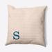 Wade Logan® Auggie Modern Monogram Indoor/Outdoor Throw Pillow Polyester/Polyfill blend in Blue | 18 H x 18 W x 7 D in | Wayfair