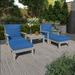 Highwood USA Bespoke Deep Seating Chaise Set w/ Outdoor Side Table Jet Black CGE Plastic in Blue | Wayfair AD-DSSC04-CB-CGE