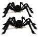 The Holiday Aisle® 2PCS Halloween Giant Spider Ft Black Soft Hairy Scary Spider For Halloween Outdoor Yard & Indoor Decoration | Wayfair