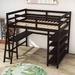 Heisy Full Loft Loft Bed w/ Built-in-Desk by Harriet Bee | 68 H x 57 W x 79 D in | Wayfair 6DE702BA571F4B678F681474AFB384B5