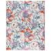Brown/White 72 x 26 x 0.15 in Area Rug - Gertmenian Gertmentian Crystal Print Flora Washable Digital Print Bright Multicolor Floral Area Rug Polyester | Wayfair