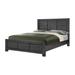 Winston Porter Kardelen Queen Size Panel Bed in Dark Gray Wood in Brown/Gray | 55.5 H x 64.15 W x 85.35 D in | Wayfair