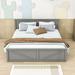 Red Barrel Studio® Yami King Size Four Drawers Wooden Platform Bed w/ Headboard & Footboard Wood in Gray | 38 H x 80 W x 82 D in | Wayfair