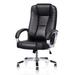 Brayden Studio® Bolesta High Back Deep Tilt Office Executive Chair, PU w/ Lumbar Support Seat Upholstered in Black/Brown | Wayfair