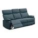 Latitude Run® Sayencci 74" Linen Pillow Top Arm Reclining Sofa Polyester in Blue/Brown | 41 H x 74 W x 35 D in | Wayfair