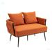 Mercer41 Meteyeux Accent Sofa Upholstered Arm Sofa Single Leisure Sofa for Living Room in Orange/Brown | 25.44 H x 44.73 W x 25.41 D in | Wayfair