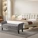 House of Hampton® Guitto Storage Bench Solid + Manufactured Wood/Wood/Upholstered/Velvet in Gray | 22 H x 51.5 W x 18.3 D in | Wayfair