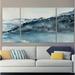 Union Rustic Winter Fjords II - 3 Piece Wrapped Canvas Print Metal in Blue | 32" H x 64" W x 1.5" D | Wayfair 39F59E36751F47968F687E0FC479F8CF