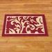 Red 31 x 20 x 0.25 in Area Rug - Charlton Home® Jacquard Scroll Design Skid-Resistant Accent Rug Polypropylene | 31 H x 20 W x 0.25 D in | Wayfair