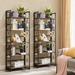 17 Stories 62" H x 24" W Iron Etagere Bookcase in Brown | 62 H x 24 W x 12 D in | Wayfair 9D82790DAD544BF59789B29F8EBBAEAC