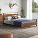 Union Rustic Sirena Metal & Wood Platform Bed Metal in Gray | Full | Wayfair UNRS5064 43619156