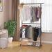 Rebrilliant Maddyn 40.15" Metal Rolling Clothes Rack Metal in Black | 78.74 H x 40.15 W x 16.73 D in | Wayfair E74882E511EA4E60811F9DF7CA81DA3B