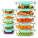 Prep & Savour Debralyn Glass Food Storage Container - Set of 10 Glass in Green | 2.36 H x 7.67 W x 5.7 D in | Wayfair