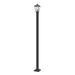 Charlton Home® Wubin 1 -Light Hardwired Pier Mount Light Aluminium/Metal in Brown | 110" H x 9.75" W x 9.75" D | Wayfair