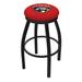 Holland Bar Stool NHL 30" Swivel Bar Stool w/ Cushion Plastic/Acrylic/Metal in Blue/Black | Wayfair L8B2B30FlaPan