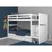 Harriet Bee Edrock Twin Over Twin Bunk Bed, Solid Wood in White | Wayfair EE8828BDEA1B423582CE50872ED4623F