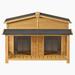 Tucker Murphy Pet™ Daneal Brown Wood Igloo Style Dog House Wood House in Brown/Gray | 32 H x 47.2 W x 23.6 D in | Wayfair