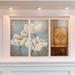 Fleur De Lis Living 'Villa' - 3 Piece Wrapped Canvas Graphic Art Print Metal in Blue | 40" H x 60" W x 1.5" D | Wayfair