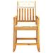 Red Barrel Studio® Outdoor Rocking Chair w/ Cushions Solid Wood Acacia in Orange | 40.6 H x 21.3 W x 30.7 D in | Wayfair