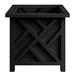 Lark Manor™ Anfried Lattice Design Planter Box - 15.5-Inch-Square Decorative Outdoor Flower or Plant Pot Plastic in Black | Wayfair