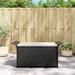 Latitude Run® Wicker Storage Bench All - Weather Wicker/Wicker/Rattan in Black | 22.4 H x 45.7 W x 18.1 D in | Outdoor Furniture | Wayfair