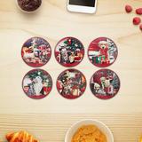 The Holiday Aisle® Christmas 8" Round Ceramic Trivet Pets w/ Gifts - Set Of 6 Ceramic | 8 D in | Wayfair 11B1D34723CB48708830F069010A1EBE