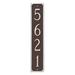 Montague Metal Products Inc. Madison Column Address Sign Plaque Metal | 16.5 H x 3 W x 0.32 D in | Wayfair PCS-35-BRSLS