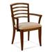 Saloom Furniture Peter Francis Solid Wood Dining Chair Wood/Upholstered in Green/Yellow/Brown | 35.25 H x 25 W x 24 D in | Wayfair