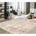 Gray 119 x 97 x 0.25 in Area Rug - Isabelline Damask Handmade Hand-Knotted Rectangle 8'1" x 9'11" Cotton/Wool Area Rug in Brown/Silver Cotton/Wool | Wayfair