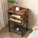 17 Stories Tarnock Nightstand Wood/Metal in Brown | 25.61 H x 15.76 W x 11.81 D in | Wayfair FFFC5830C4114081809179E0F4A7C534